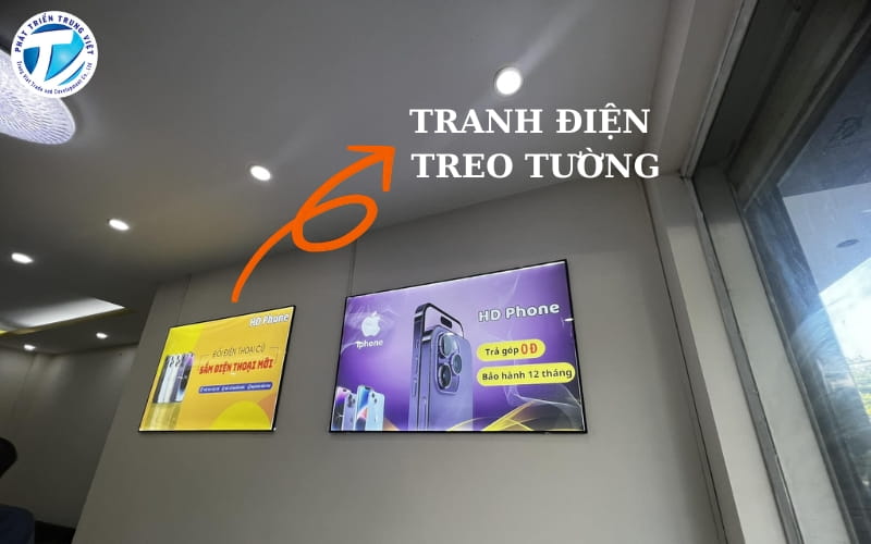 Loại tranh điện treo tường phổ biến trong các cửa hàng
